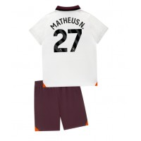 Manchester City Matheus Nunes #27 Vonkajší Detský futbalový dres 2023-24 Krátky Rukáv (+ trenírky)